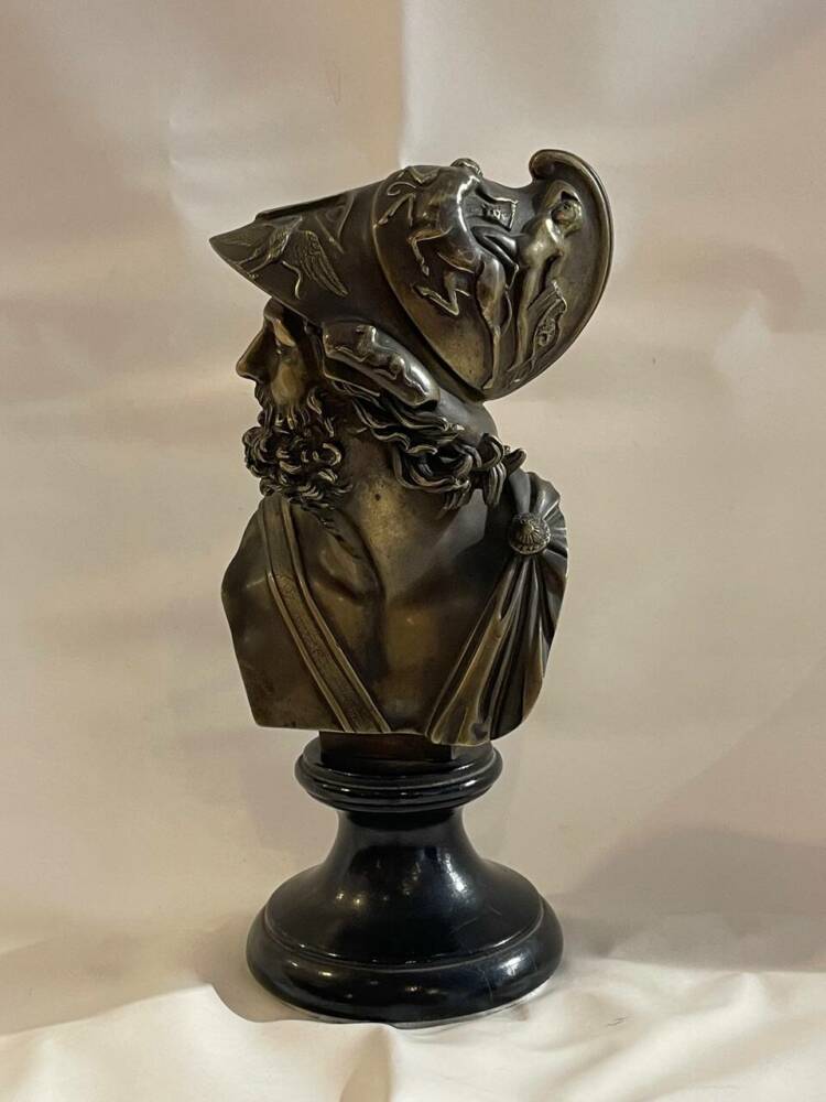 Busto di Menelao in bronzo - immagine 2