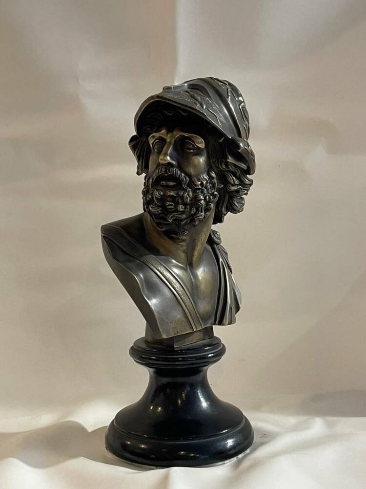 Busto di Menelao in bronzo - immagine 3